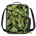 Green Weed Print Crossbody Lunch Bag