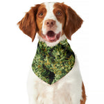 Green Weed Print Dog Bandana