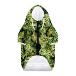 Green Weed Print Dog Zip Up Hoodie