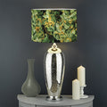 Green Weed Print Drum Lamp Shade