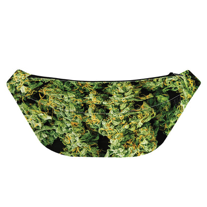 Green Weed Print Fanny Pack