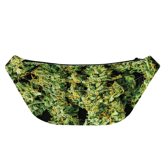 Green Weed Print Fanny Pack