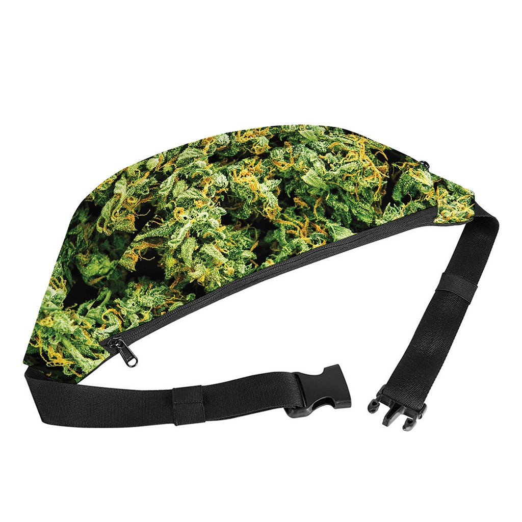Green Weed Print Fanny Pack
