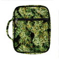 Green Weed Print Front Pocket Bible Bag