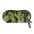 Green Weed Print Glasses Case