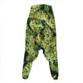 Green Weed Print Hammer Pants