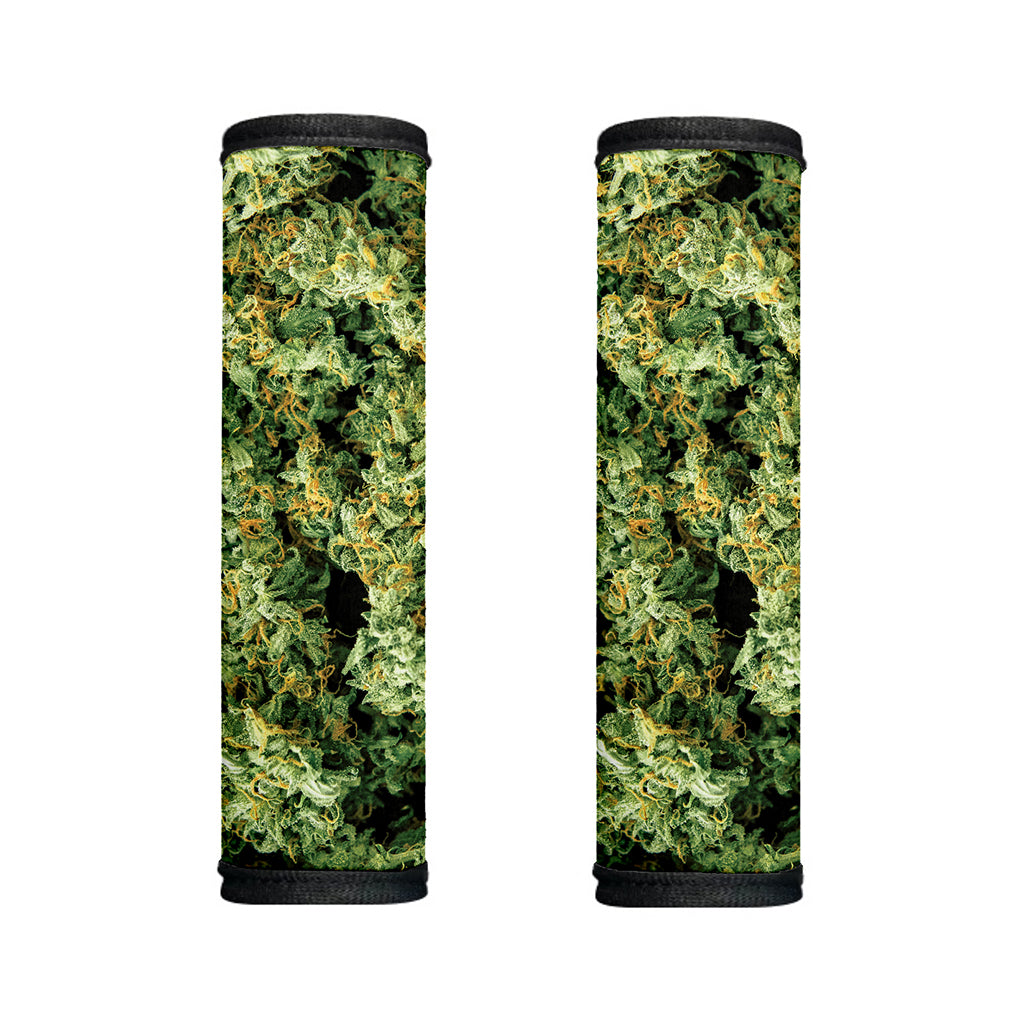 Green Weed Print Handle Covers