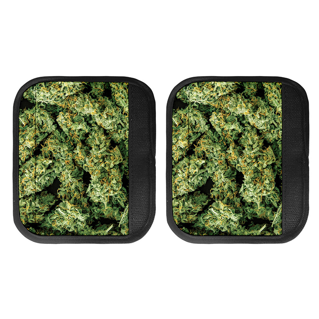 Green Weed Print Handle Covers
