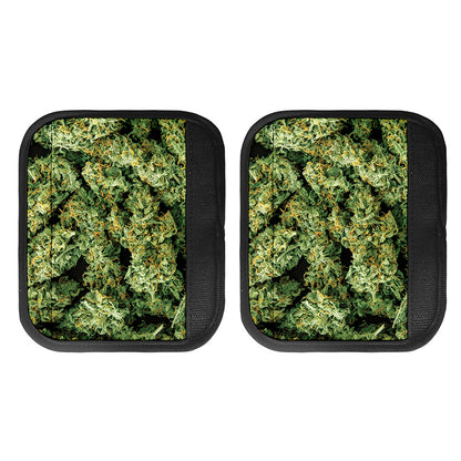 Green Weed Print Handle Covers