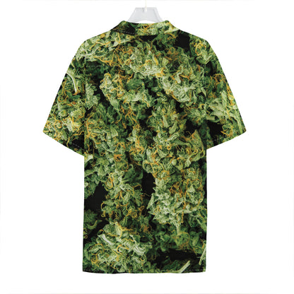 Green Weed Print Hawaiian Shirt
