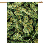 Green Weed Print House Flag