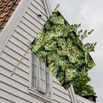 Green Weed Print House Flag