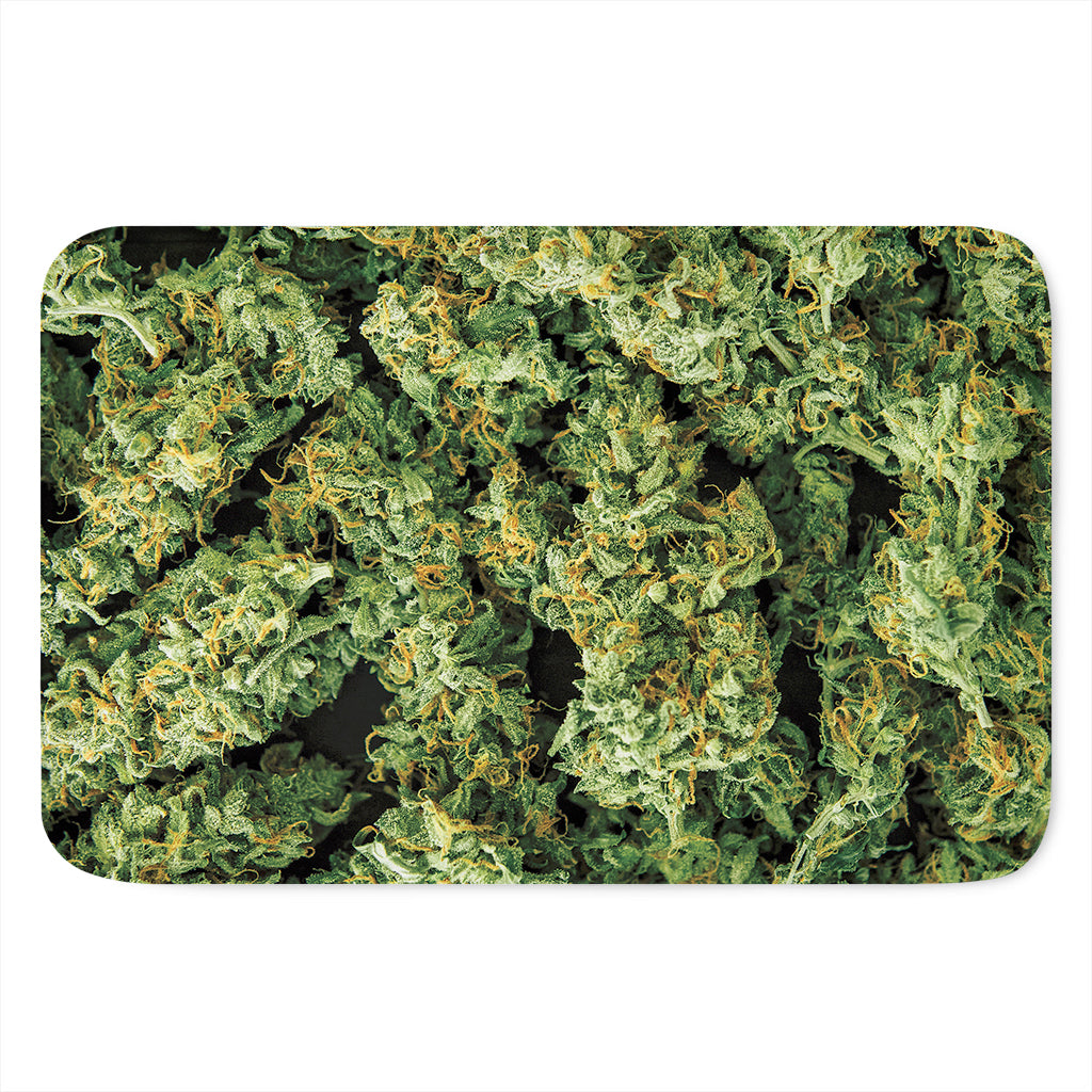 Green Weed Print Indoor Door Mat