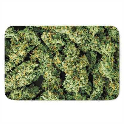 Green Weed Print Indoor Door Mat