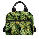 Green Weed Print Insulated Lunch Bag