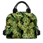 Green Weed Print Insulated Lunch Bag