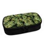 Green Weed Print Insulin Cooler Travel Case