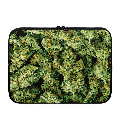 Green Weed Print Laptop Sleeve