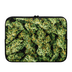 Green Weed Print Laptop Sleeve
