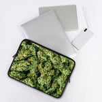 Green Weed Print Laptop Sleeve