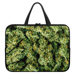 Green Weed Print Laptop Sleeve With Handle