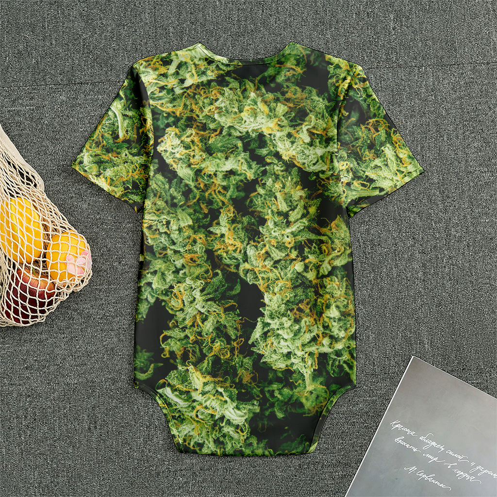 Green Weed Print Men's Bodysuit