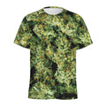 Green Weed Print Men's Athletic T-Shirt