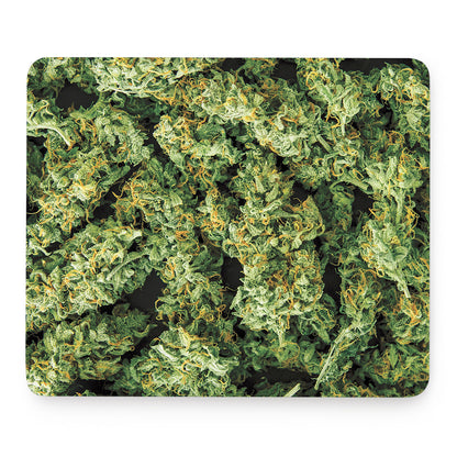 Green Weed Print Mouse Pad