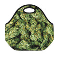 Green Weed Print Neoprene Lunch Bag