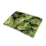 Green Weed Print Pet Cooling Mat Cover