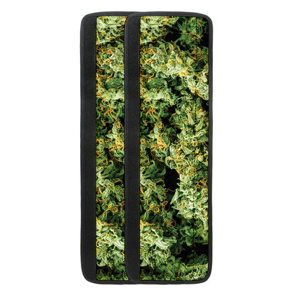 Green Weed Print Refrigerator Handle Covers