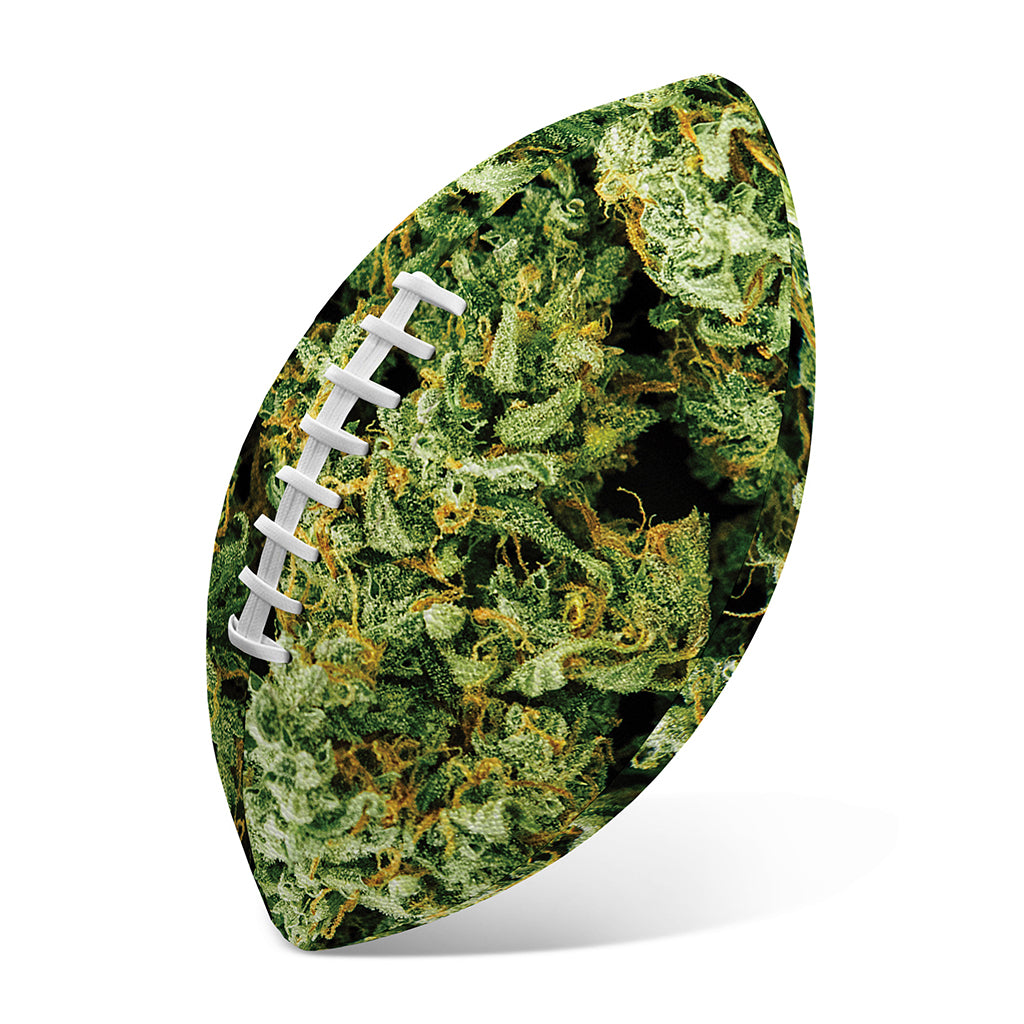 Green Weed Print Rugby Ball