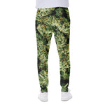 Green Weed Print Scuba Joggers