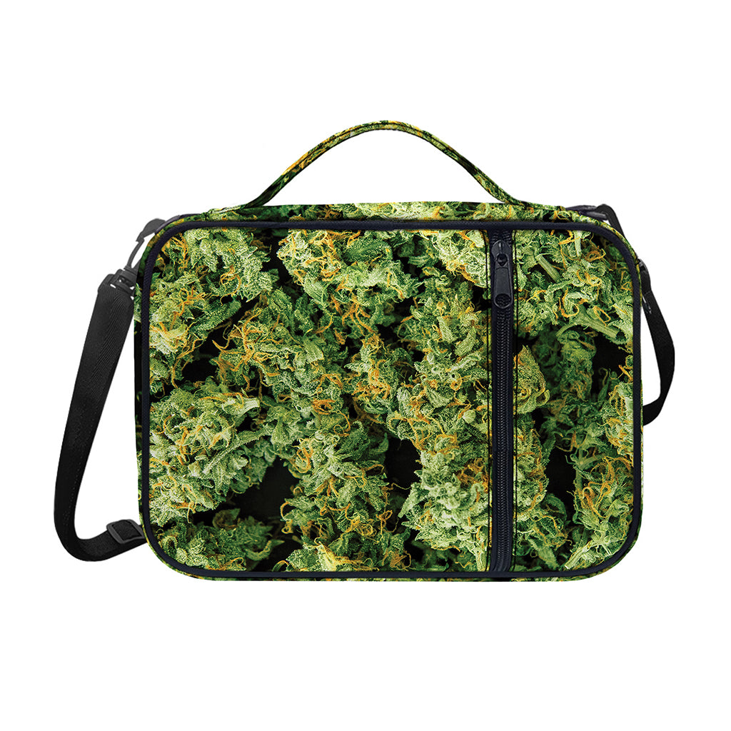 Green Weed Print Shoulder Strap Bible Bag