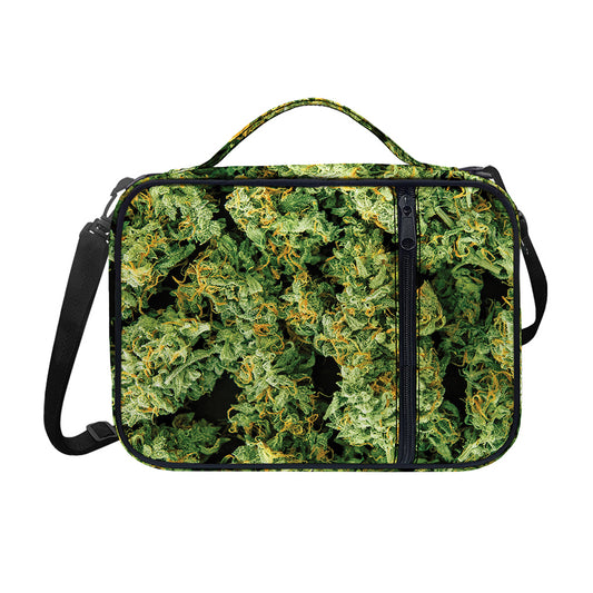 Green Weed Print Shoulder Strap Bible Bag