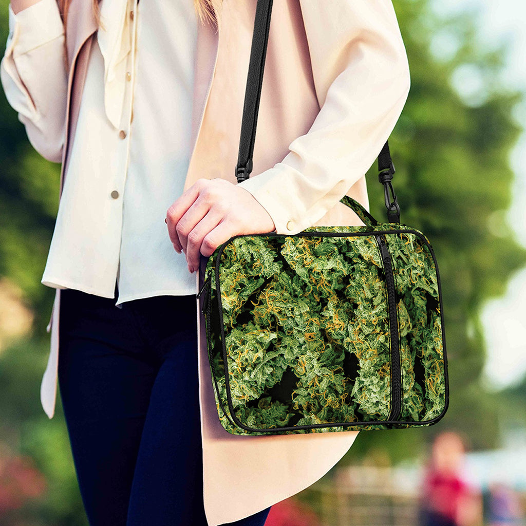 Green Weed Print Shoulder Strap Bible Bag