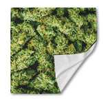 Green Weed Print Silk Bandana