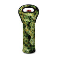 Green Weed Print Single Neoprene Wine Tote