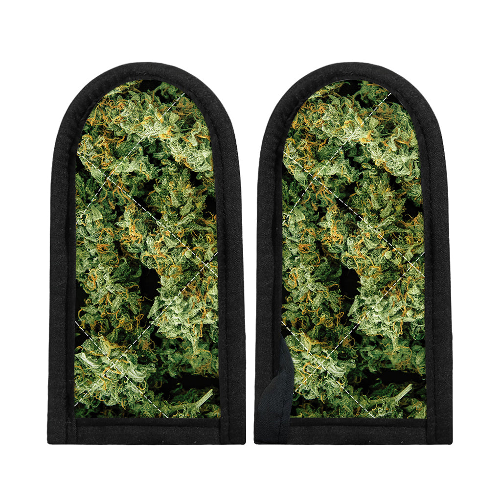 Green Weed Print Skillet Handle Cover