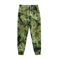 Green Weed Print Sweatpants