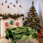 Green Weed Print Tablecloth