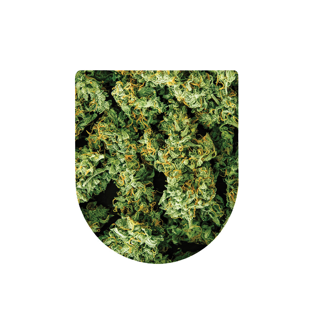 Green Weed Print Toilet Lid Cover