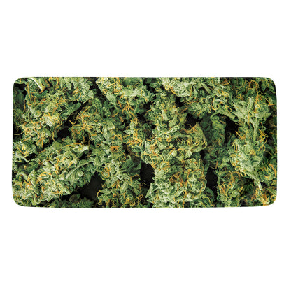 Green Weed Print Towel