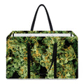 Green Weed Print Utility Tote Bag