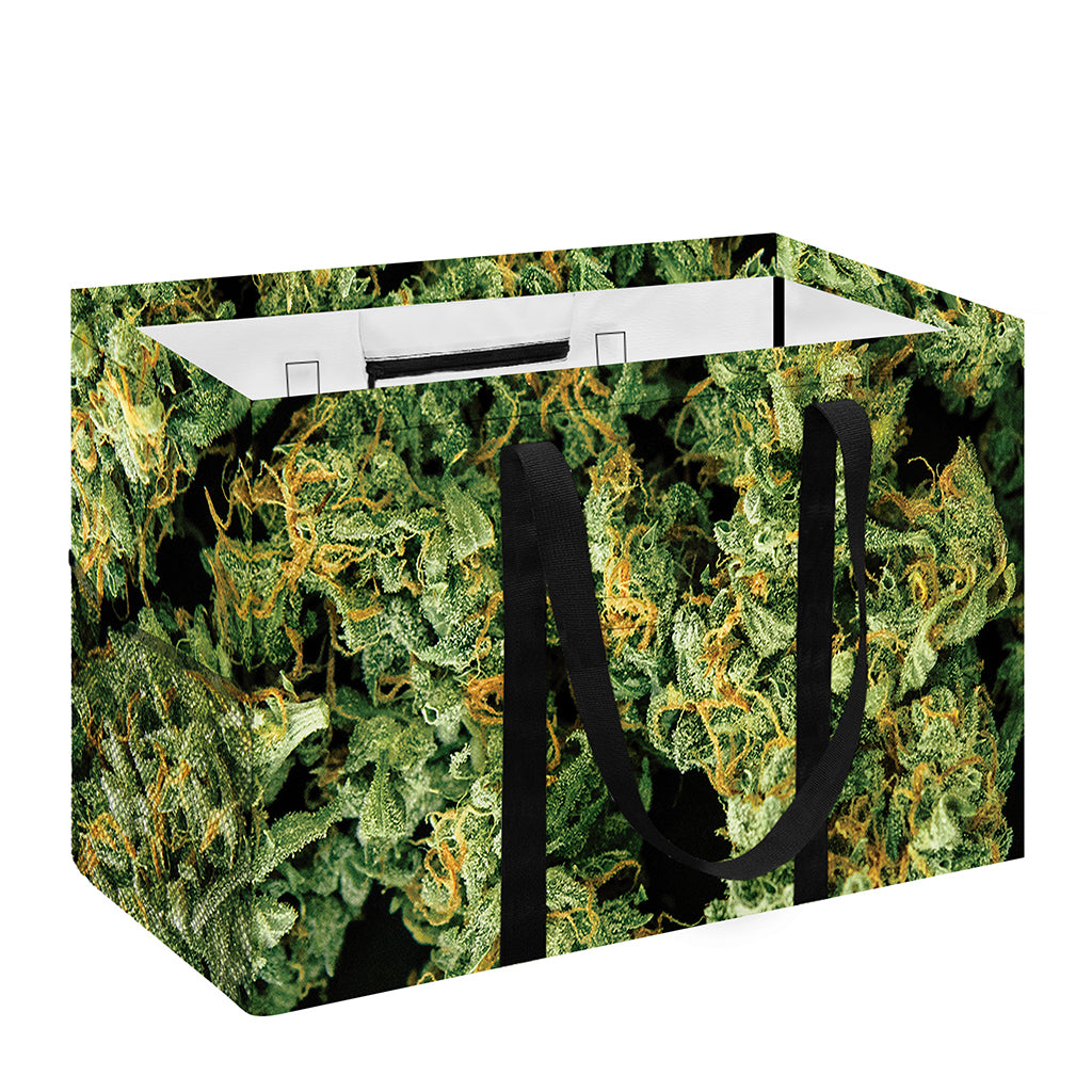 Green Weed Print Utility Tote Bag