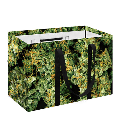 Green Weed Print Utility Tote Bag