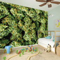 Green Weed Print Wall Sticker