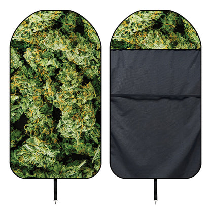Green Weed Print Waterproof Car Seat Cover