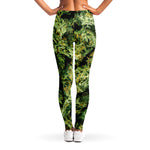 Green Weed Print Women's Leggings