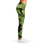 Green Weed Print Women's Leggings